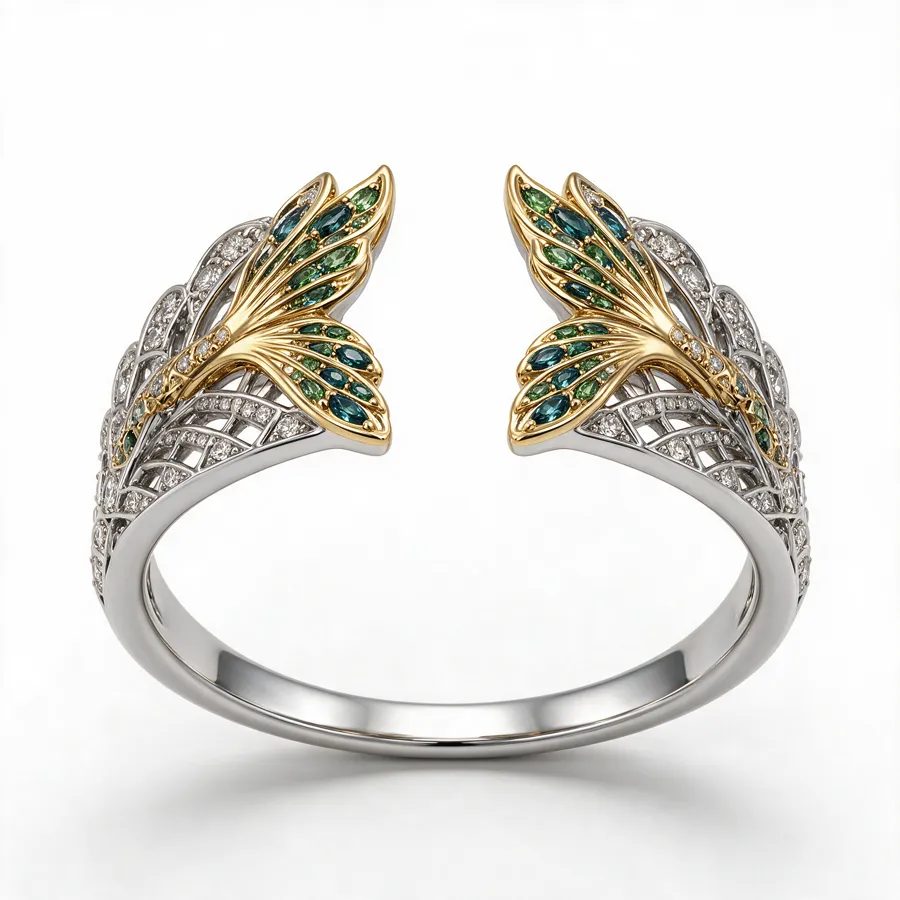 Generated two-tone mermaid-wing middle band