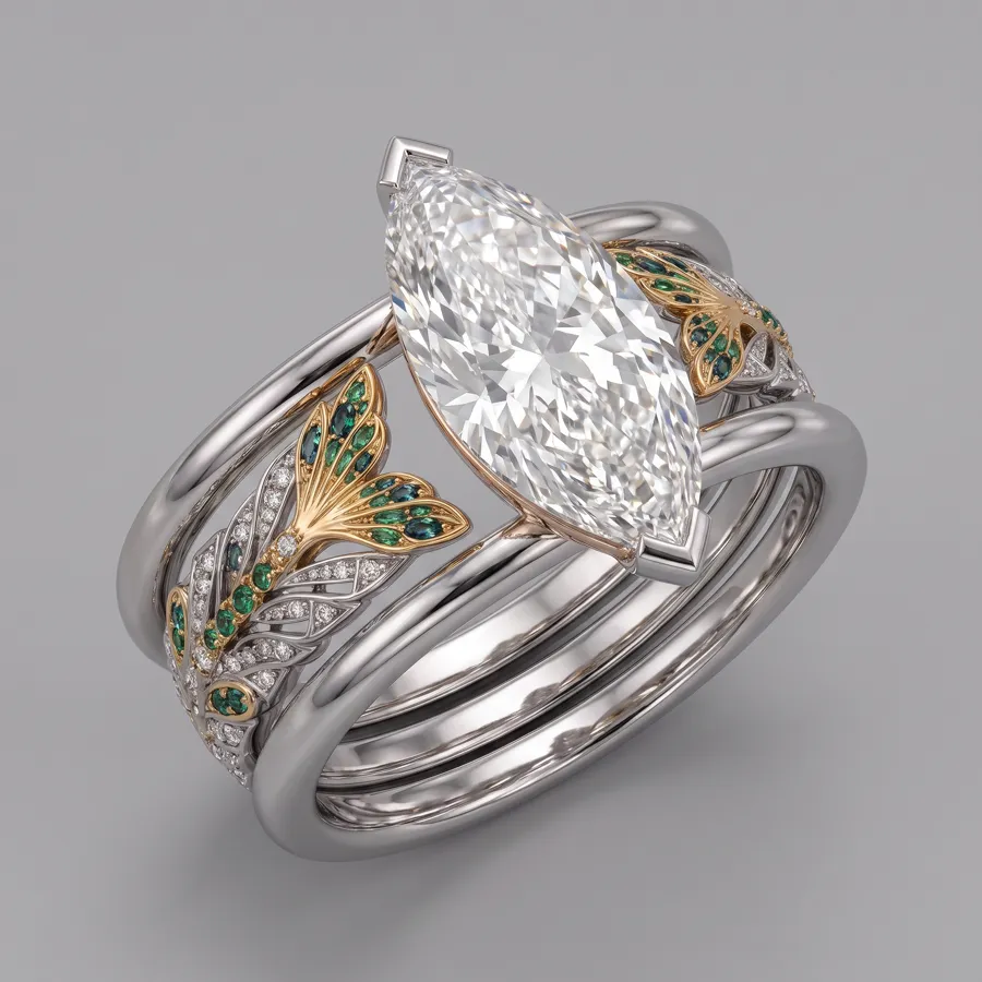Three-quarter hero render of the finished ring stack