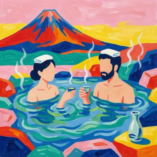 Japan onsen moment print